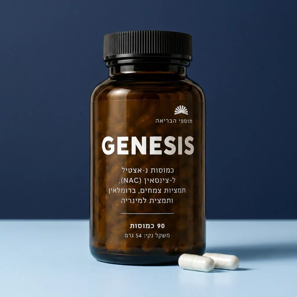 בקבוק GENESIS עם שתי כמוסות